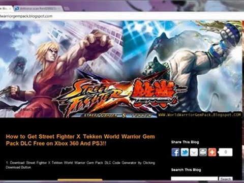 Street Fighter X Tekken World Warrior Gem Pack Giveaway
