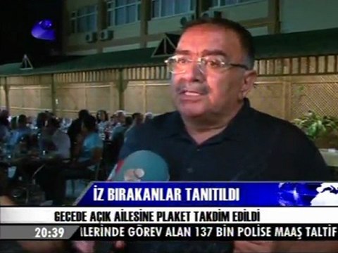 8.Şehir İz Bırakanlar - Prof.Dr. Yasemin Açık'a Plaket-Kanal E