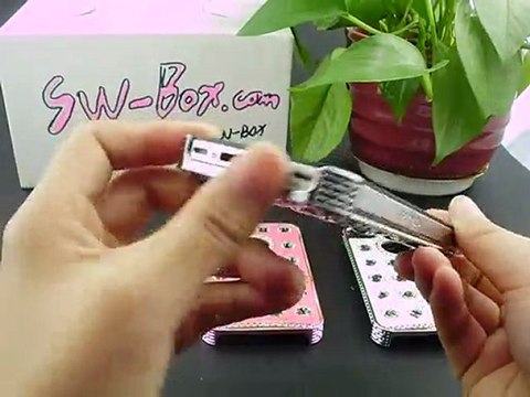 iPhone 4S Rhinestone Hard Case with Letter Style