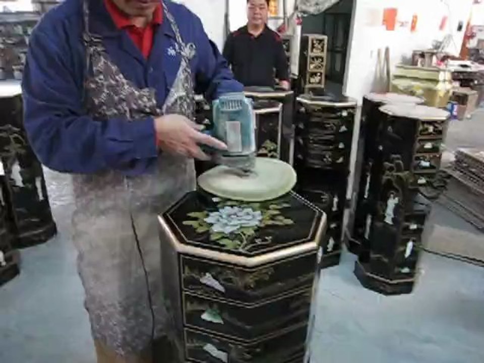 meubles chinois laqués finition