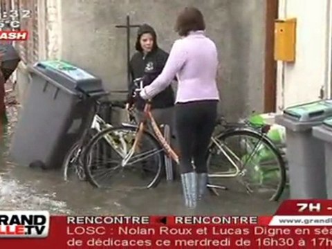 Lys en crue : Armentières complètement inondée !