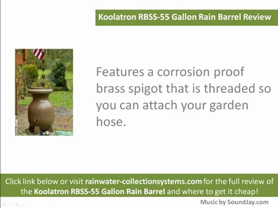 Koolatron RBSS-55 Gallon Rain Barrel Review