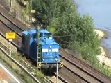 V100 BR203 der  Pressnitztalbahn Verkehrsgesellschaft verläßt Neuwied Richtung Linz Bonn Köln