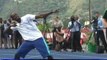 Prince Harry gets a jump on Jamaica's Usain Bolt