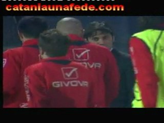 Bonanno nel prepartita di Catania-Cesena