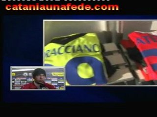 Bellusci nel prepartita di Cesena-Catania