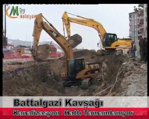 Battalgazi Kavşağı Kanalizasyon Deplase Hattı Tamamlanıyor