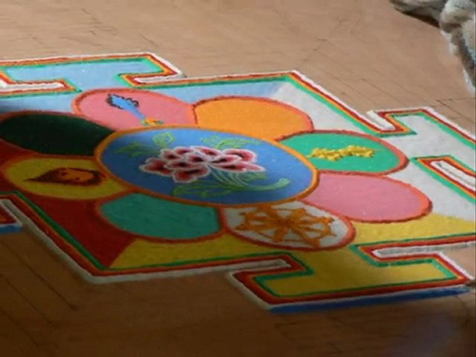 1ère journée de la réalisation du Mandala de Tchenrézi