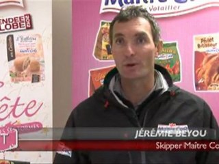 Jérémie Beyou rencontre les salariés de son sponsor (Vendée)