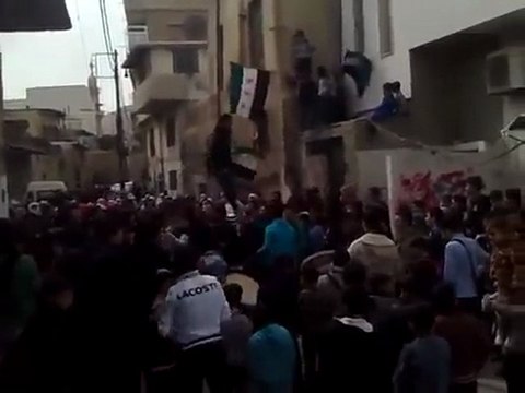 فري برس دمشق برزة البلد مظاهرة طلابية 7 3 2012