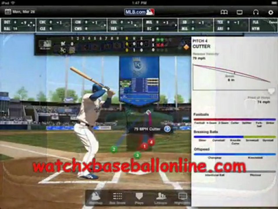 watch baseball matches live on march8,2012