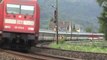 BR460 Desiro und BR101 mit schweizer Personenwagen bei Namedy am Rhein