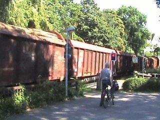 Zugverkehr an der Horchheimer Brücke in Koblenz
