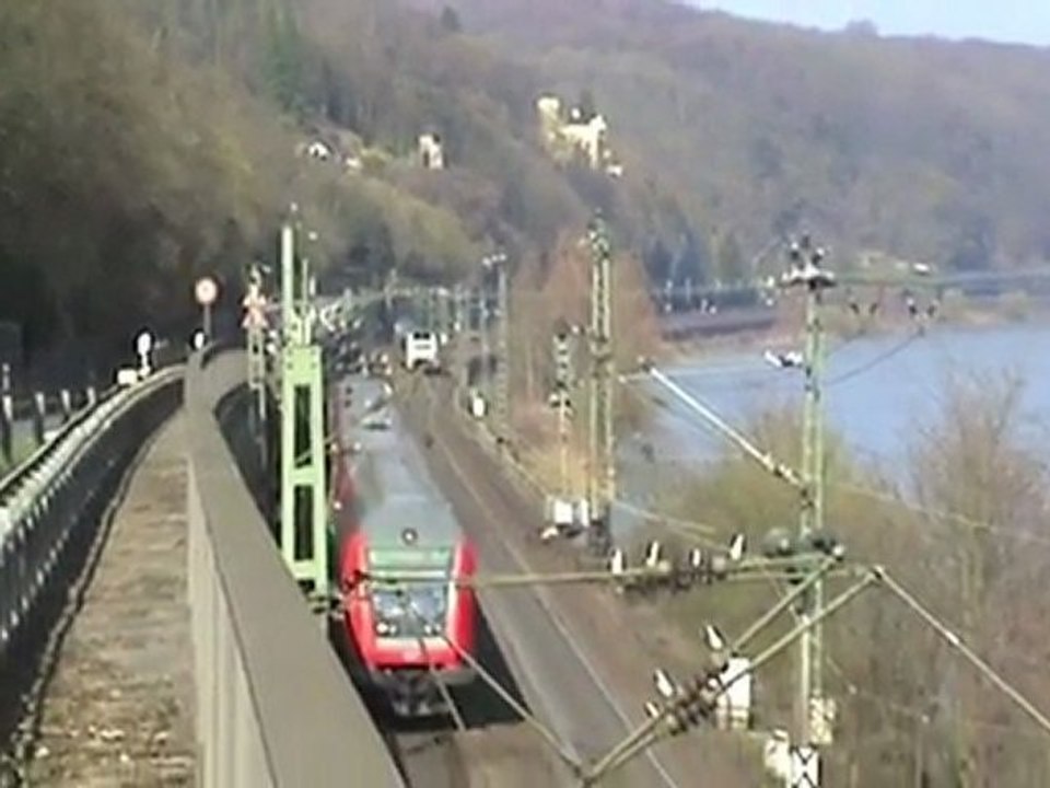 BR140 Doppeltraktion, BR101, BR460, BR146, BR643 Ortseingang Remagen