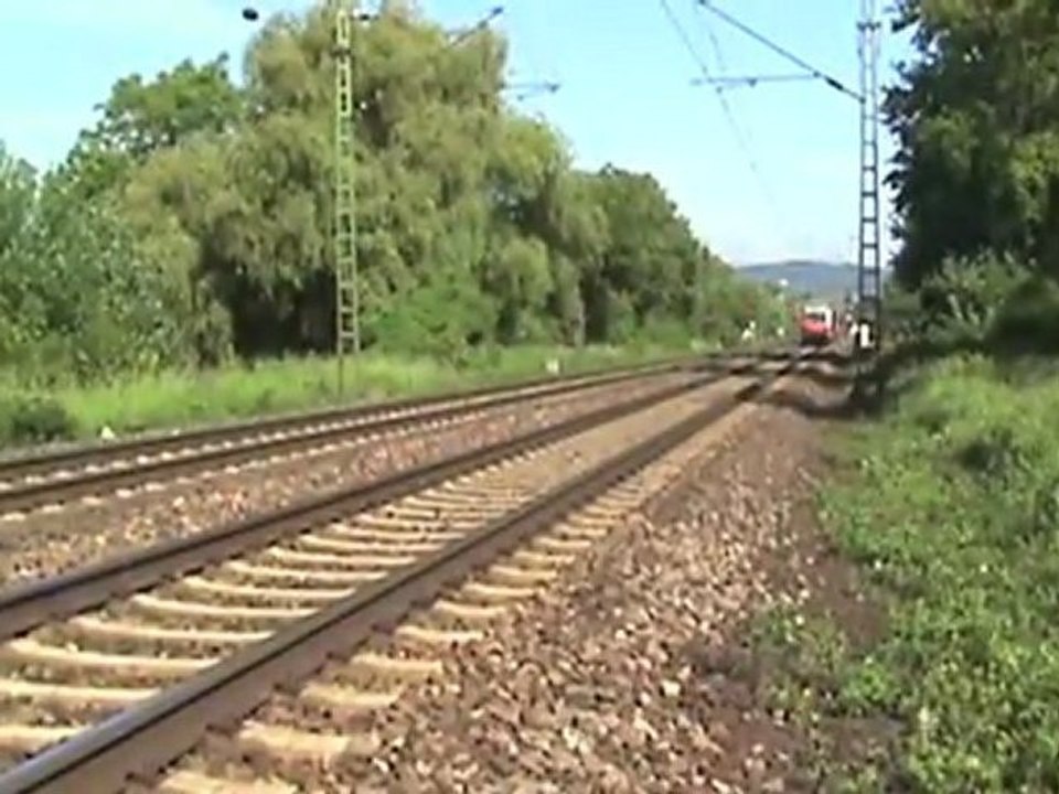 3x BR185, BR151, 2x BR143 zwischen Unkel und Erpel