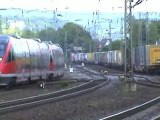 BR185, BR189, BR145, BR120, BR101, BR460, 4x BR643 Bahnhof Remagen