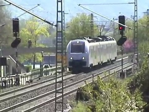 BR140, BR189, 3x BR185, 2x BR101, 2x BR143, 2x BR460 bei Oberwesel am Rhein