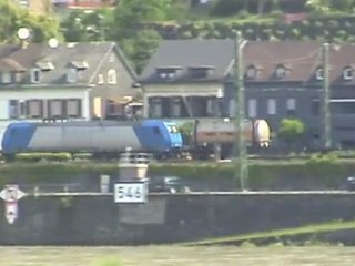 Lokomotion BR139, 3x BR185 BR143 Kaub am Rhein