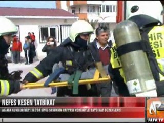 Aliağa'da Nefes Kesen Tatbikat