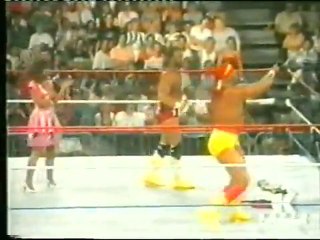 Mega Powers (Hogan/Savage) vs Twin Towers (Akeem/Bossman) (commento Dan Peterson) parte 1 di 4