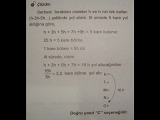 YERYÜZÜNDE  HAREKET SORU VE  ÇÖZÜMÜ  1
