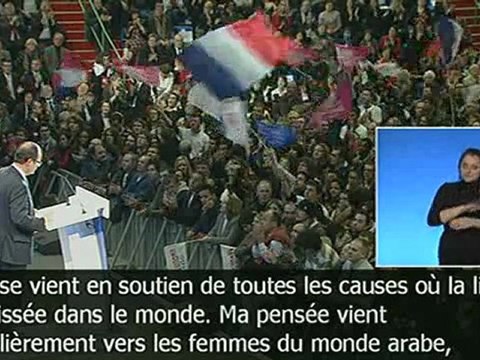 Meeting de François Hollande à Reims - Egalité Femmes Hommes