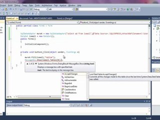 C# Veri Tabanı 2 Kodlarla Veri Çekme (ismail çelik)