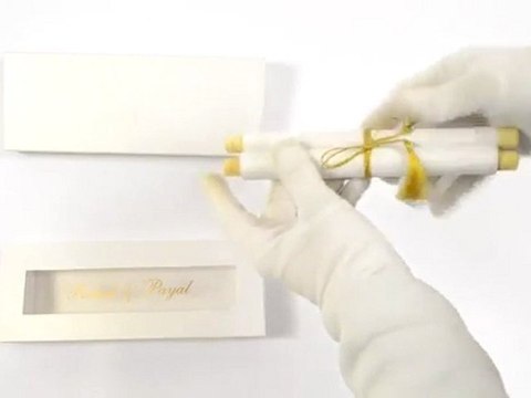 S1011, White Color, Scroll Invitations, Jewish Invitations, Box Scrolls, Wedding Invitations
