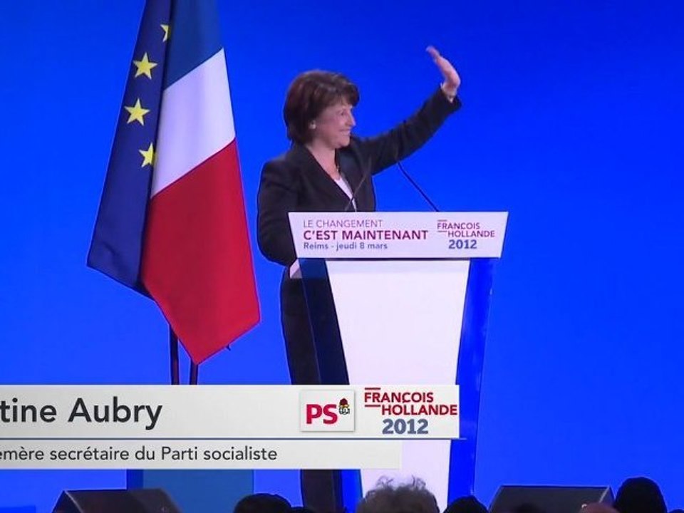 Meeting de Reims : le discours de Martine aubry