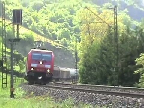 CargoServ Taurus, SBB Cargo Re482, 5x BR185, BR143 Südportale Loreley Tunnel