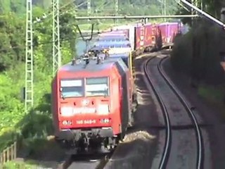 BR145, 2x BR294, 2x BR185 bei Assmanshausen am Rhein