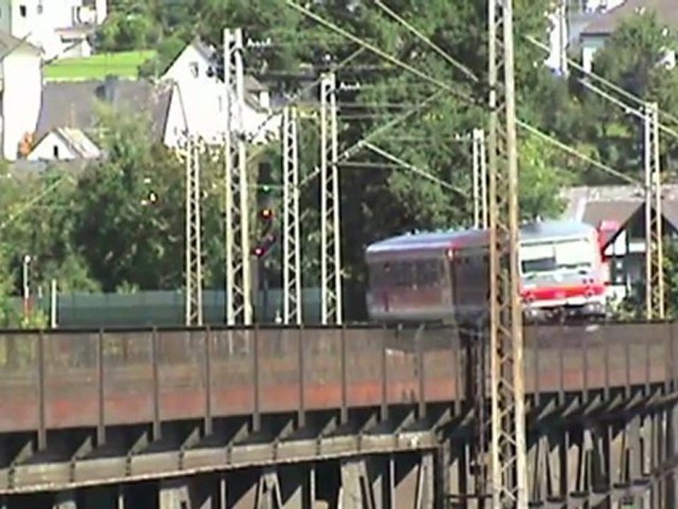 SNCF Prima, BR185, BR628, 2x BR143, BR425 Prinzenkopf Tunnel Brücke Alf - Bullay a.d. Mosel