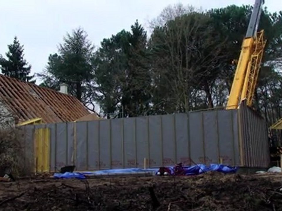 Assemblage des murs ossature bois- BioClimatique Construction
