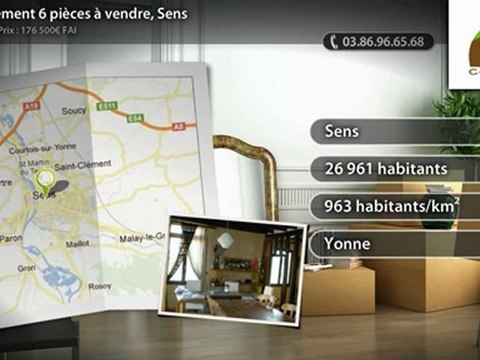 Appartement 6 pièces à vendre, Sens