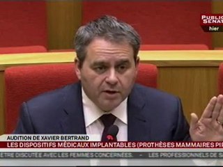 SEANCE,Audition de M. Xavier Bertrand sur les dispositifs médicaux implantables et les interventions à visé