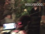 Bruno Mars greets fans at Chateau Marmont