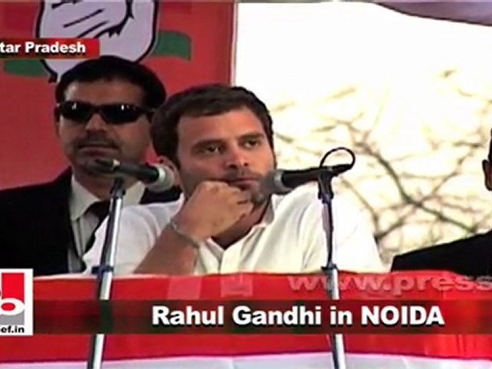Rahul Gandhi in Noida: SP, BSP loot money of the poor like we extract juice from sugar cane