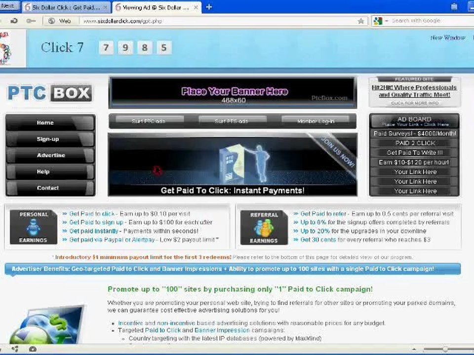 six doller click make money fast gudagnare con six doller click