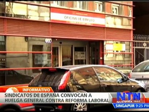 Sindicatos mayoritarios españoles convocan protestas contra reforma laboral