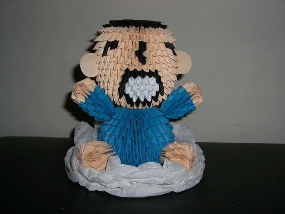 3D Origami Crying Baby