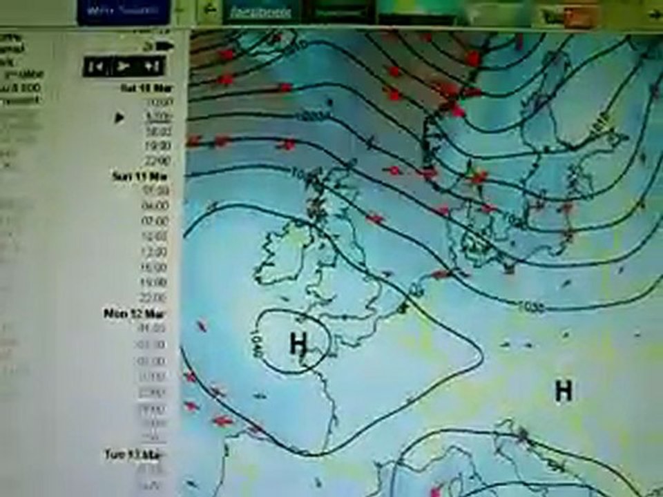 Prévision météo du samedi 10 mars 2012