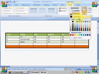 6 Word 2007 - Table - Part 1 Urdu Tutorial