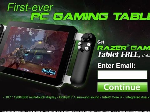 Free Razer Gaming Tablet