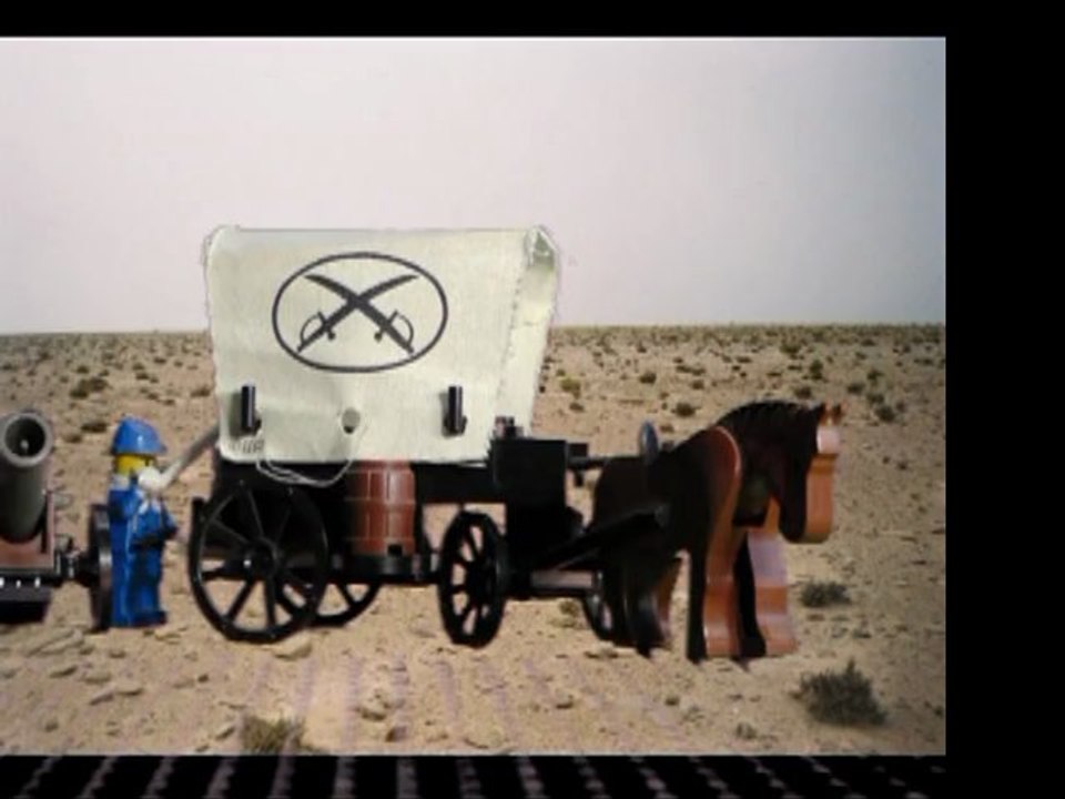 stop-motion lego western (charette) de tiénou