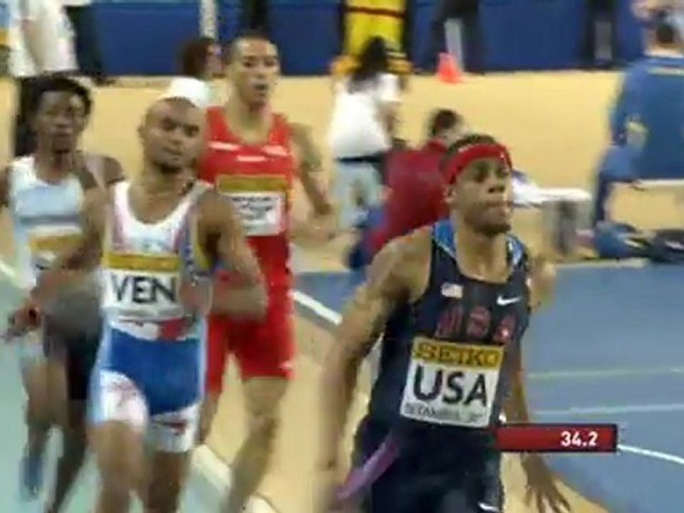 4х400 1 забег Мужчины - Чемпионат Мира в помещении Стамбул 2012