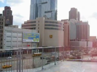 Point de vue depuis la proue de l'Intrepid