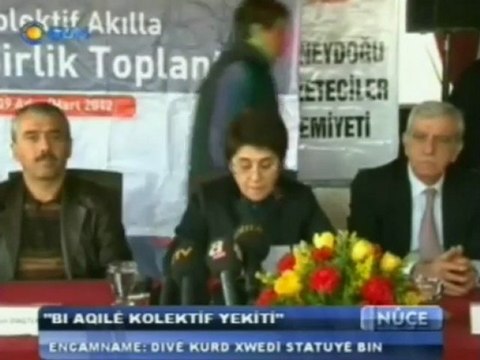 2 Partiyên Kurd li Amedê ji bo hişê hevpar yê netewa Kurd civiyan. 9ê Adara 2012an