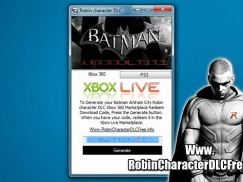 Batman Arkham City Robin Character Pack DLC Codes - Free!!