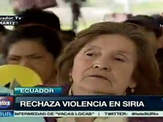 Rafael Correa rechaza violencia en Siria