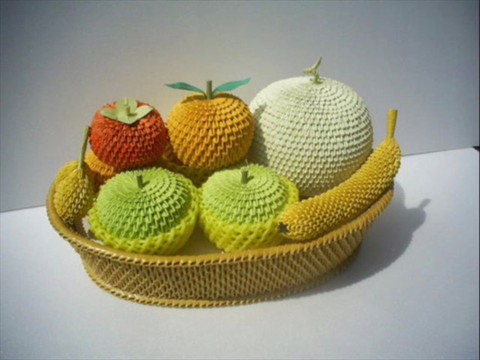 3D Origami Fruit Basket video Dailymotion